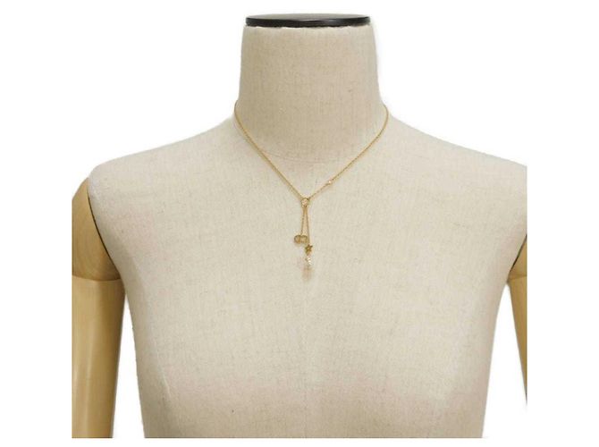 Collana Christian Dior Shiny-D D'oro Crudo - vista 3