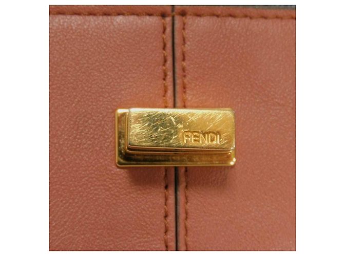 Fendi Bicolor Card Case Brown Navy blue - view 14