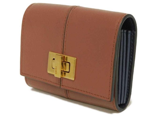 Fendi Bicolor Card Case Brown Navy blue - view 2