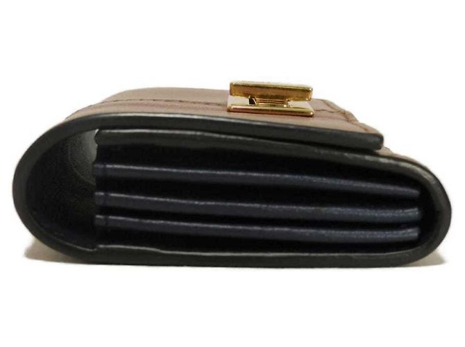 Fendi Bicolor Card Case Brown Navy blue - view 20