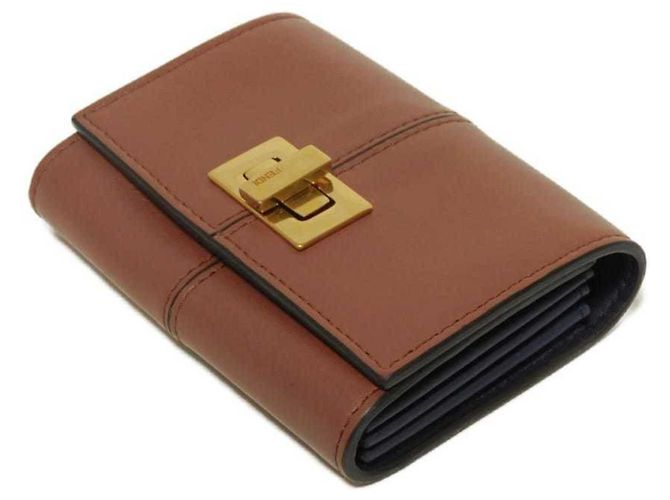 Fendi Bicolor Card Case Brown Navy blue - view 4