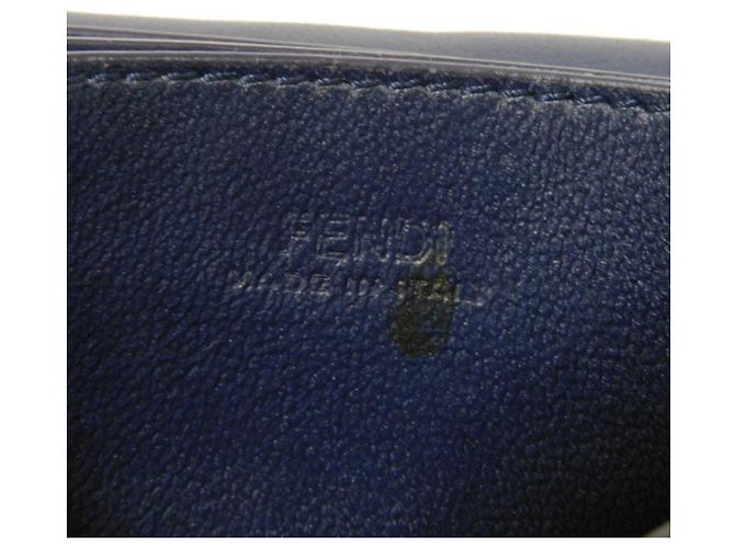Fendi Bicolor Card Case Brown Navy blue - view 6