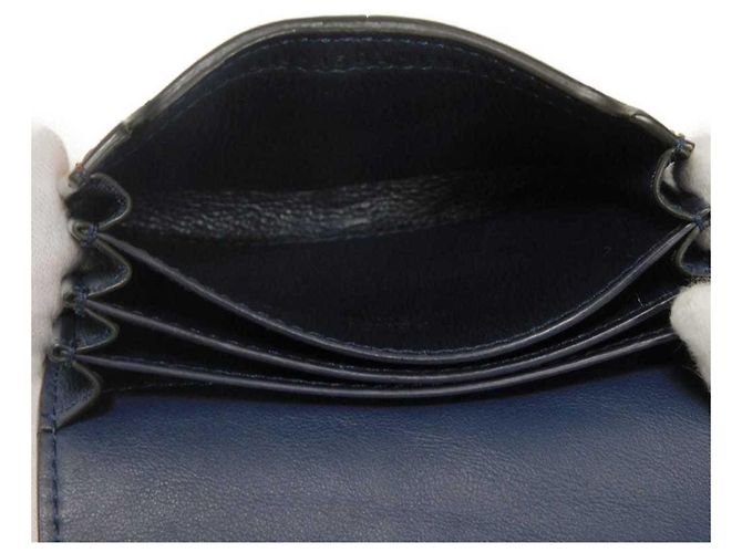 Fendi Bicolor Card Case Brown Navy blue - view 7