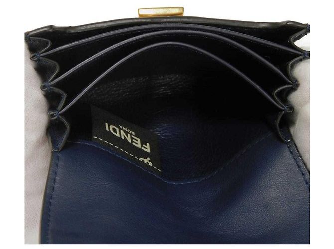 Fendi Bicolor Card Case Brown Navy blue - view 8
