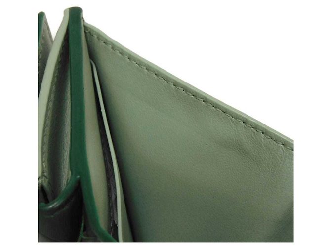 Carteira de três dobras Tiny New Sage Bicolor da Bottega Veneta Verde - vista 11