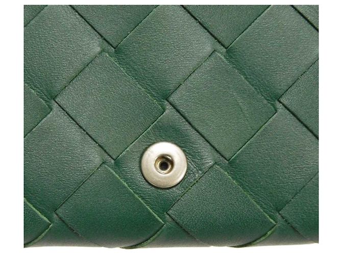 Carteira de três dobras Tiny New Sage Bicolor da Bottega Veneta Verde - vista 15