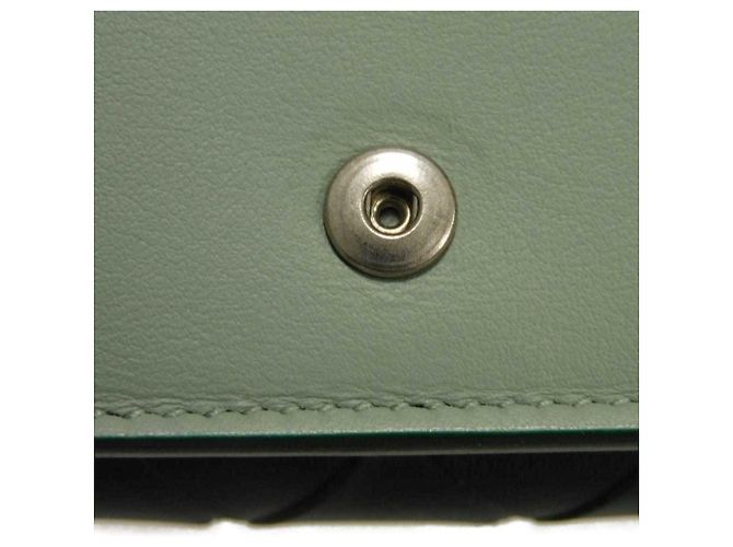 Carteira de três dobras Tiny New Sage Bicolor da Bottega Veneta Verde - vista 18