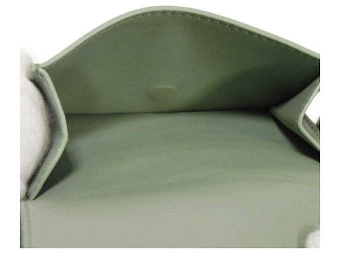 Carteira de três dobras Tiny New Sage Bicolor da Bottega Veneta Verde - vista 19
