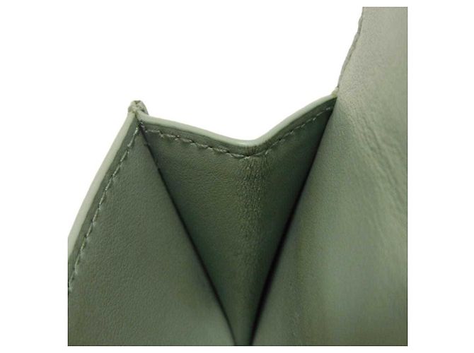 Carteira de três dobras Tiny New Sage Bicolor da Bottega Veneta Verde - vista 21