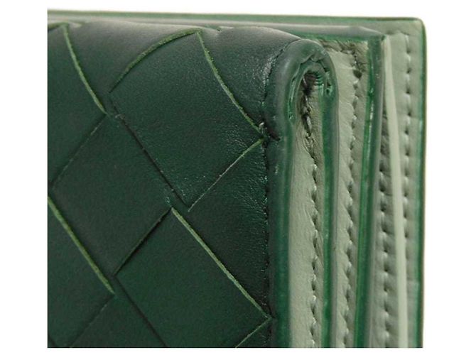 Carteira de três dobras Tiny New Sage Bicolor da Bottega Veneta Verde - vista 24