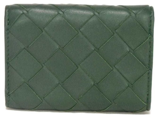 Carteira de três dobras Tiny New Sage Bicolor da Bottega Veneta Verde - vista 3