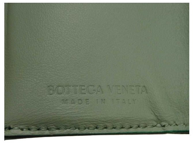 Carteira de três dobras Tiny New Sage Bicolor da Bottega Veneta Verde - vista 6