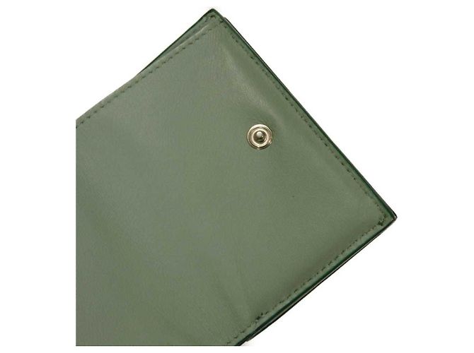 Carteira de três dobras Tiny New Sage Bicolor da Bottega Veneta Verde - vista 7