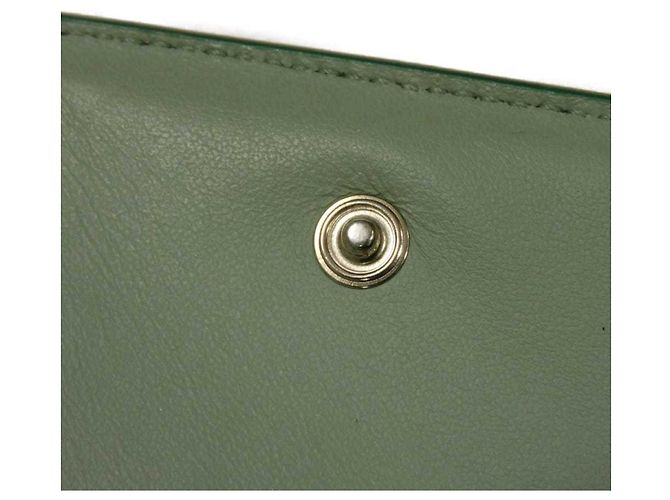 Carteira de três dobras Tiny New Sage Bicolor da Bottega Veneta Verde - vista 8
