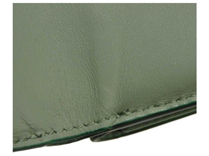 Carteira de três dobras Tiny New Sage Bicolor da Bottega Veneta Verde - vista 9