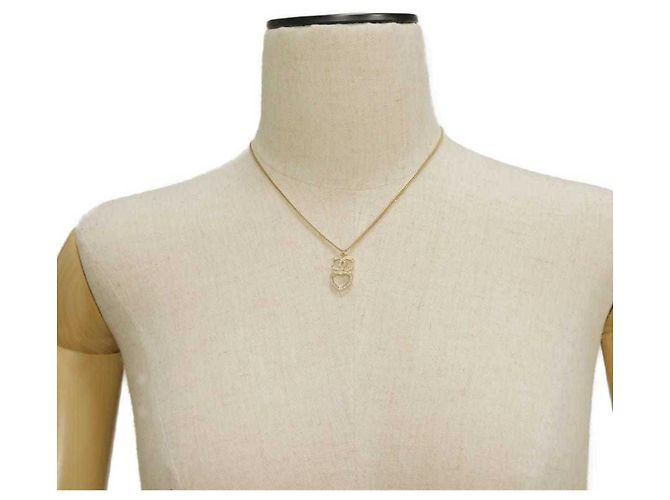 Collana Chanel con cuore in strass D'oro - vista 3
