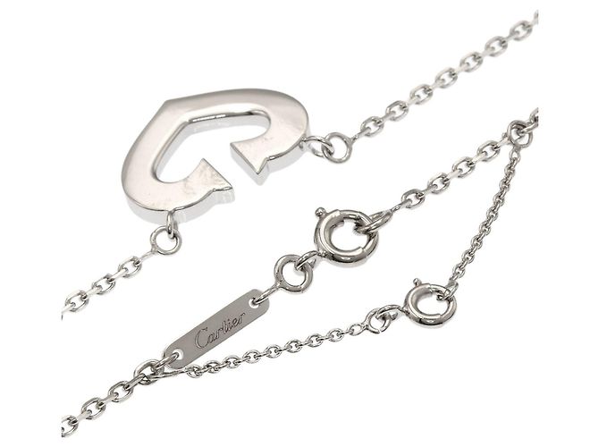 Collana Cartier C Heart in oro bianco 18K - vista 2