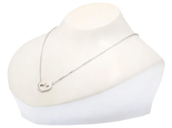 Collana Cartier C Heart in oro bianco 18K - vista 4
