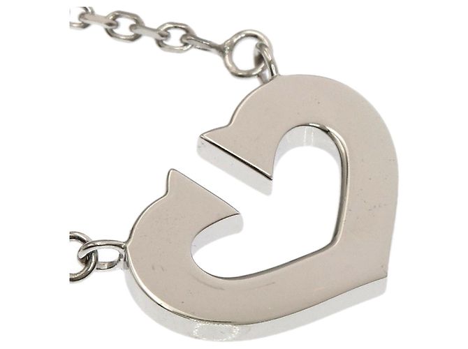 Collana Cartier C Heart in oro bianco 18K - vista 5