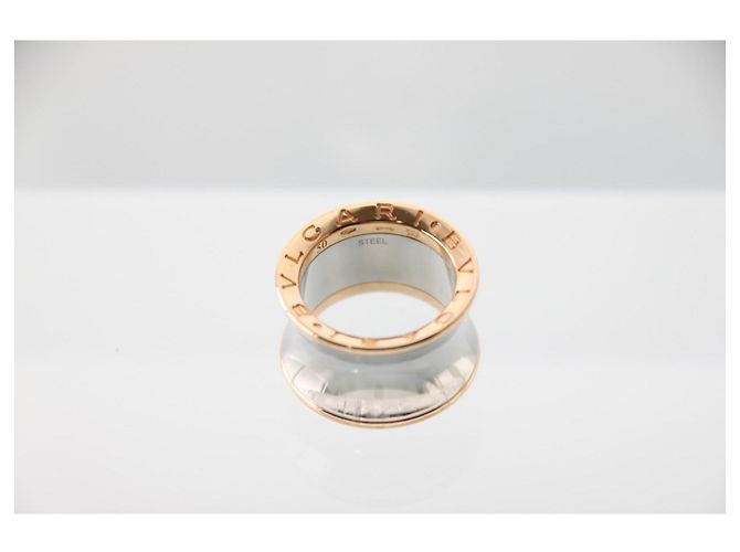 Bulgari Anello Bvlgari B.zero1 Collaborazione Anish Kapoor in Oro Rosa 18K e Acciaio Bianco D'oro - vista 4