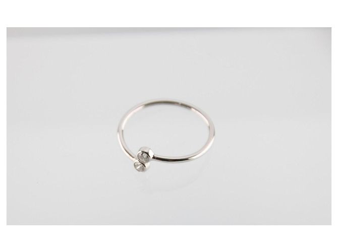Anel Tiffany & Co. Elsa Peretti Hoop em Platina e Diamantes Prata - vista 2