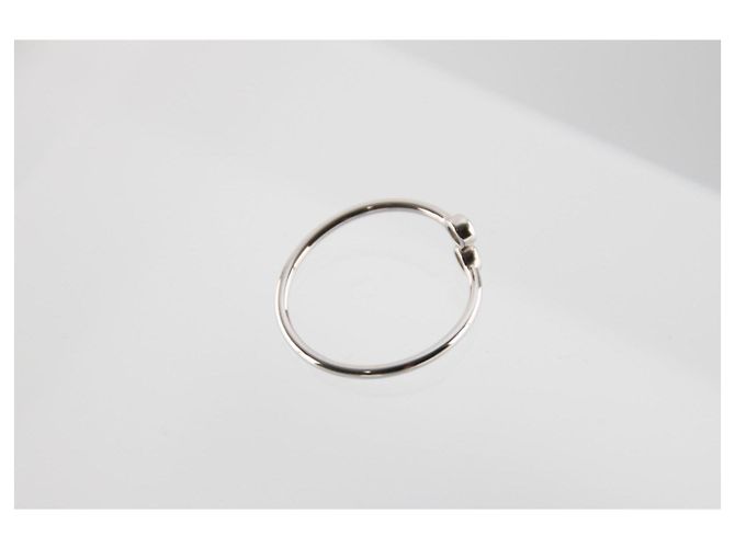 Anel Tiffany & Co. Elsa Peretti Hoop em Platina e Diamantes Prata - vista 4