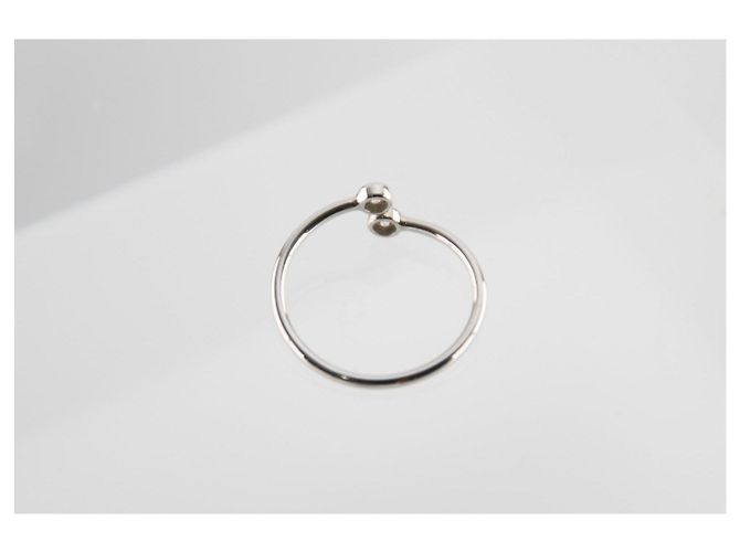Anel Tiffany & Co. Elsa Peretti Hoop em Platina e Diamantes Prata - vista 5