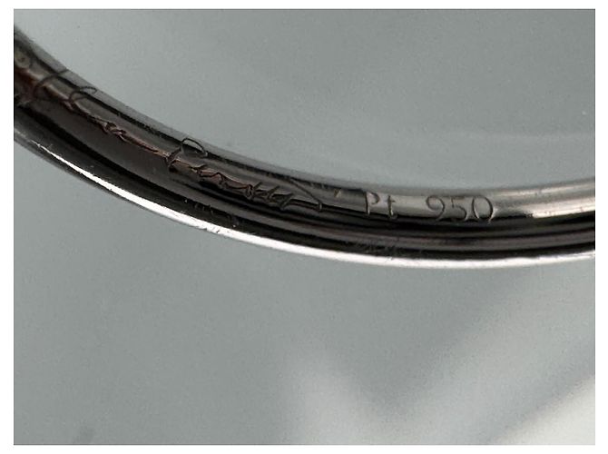 Anel Tiffany & Co. Elsa Peretti Hoop em Platina e Diamantes Prata - vista 9