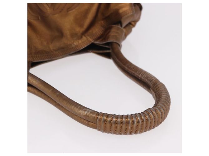 Borsa a mano in pelle nappa Aire con logo Anagram Loewe D'oro - vista 7