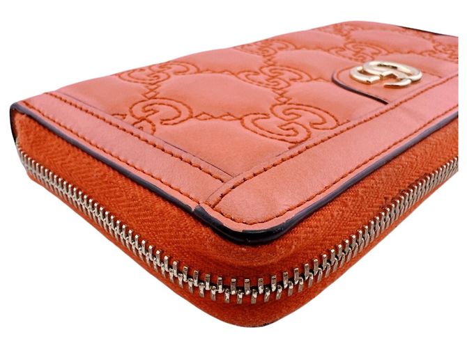 Cartera larga Gucci GG Matelassé Naranja - vista 3