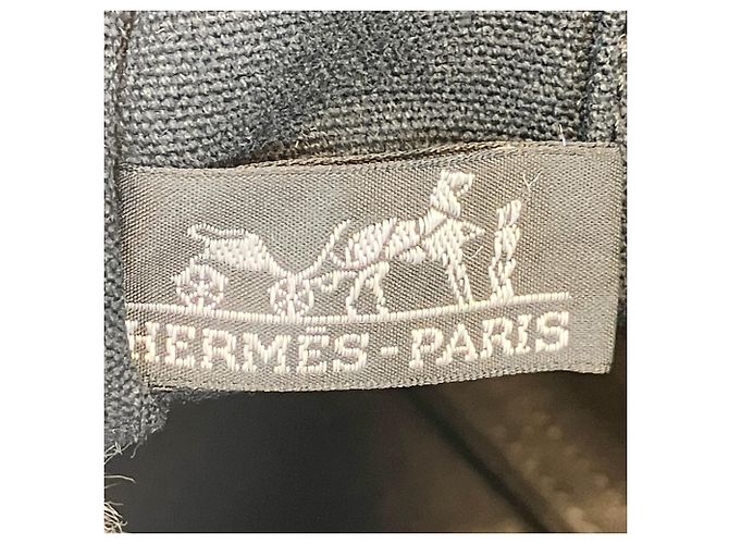 Hermès Borsa Hermes Fourre-Tout MM Marrone Nero - vista 4