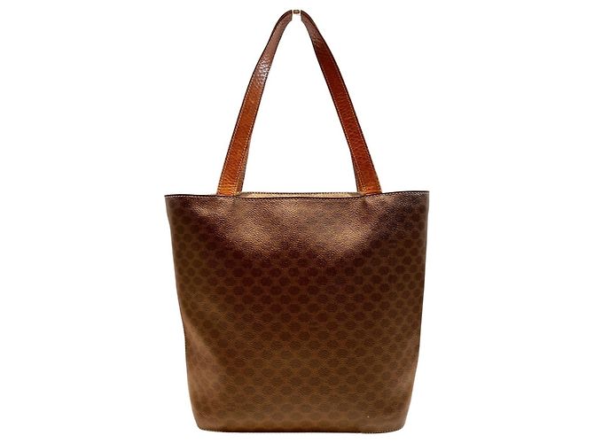 Céline Celine Brown Leather and PVC Tote Bag - view 2