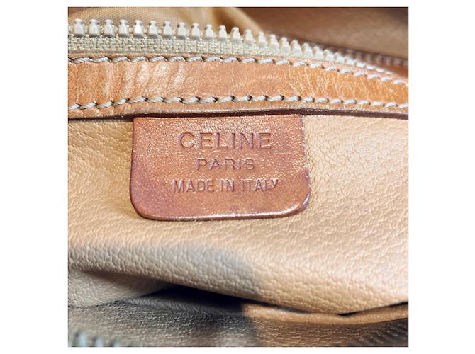 Céline Celine Brown Leather and PVC Tote Bag - view 4