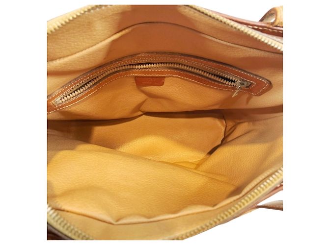 Céline Celine Brown Leather and PVC Tote Bag - view 7