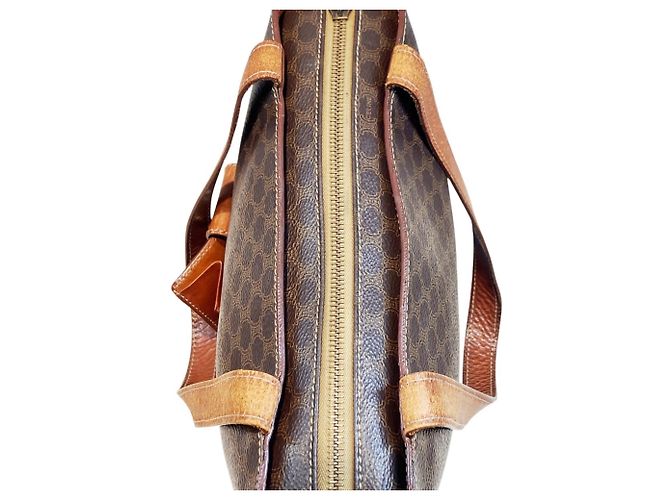 Céline Celine Brown Leather and PVC Tote Bag - view 9