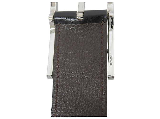 Hermès Cintura reversibile da uomo Hermes Cantin Marrone Nero - vista 9