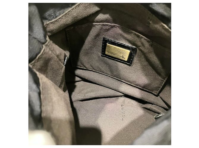 Borsa a Spalla Fendi Zucca Canvas Nero - vista 5