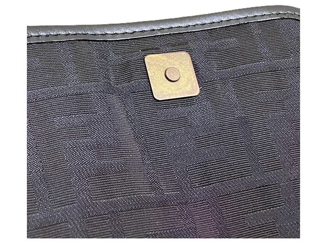 Borsa a Spalla Fendi Zucca Canvas Nero - vista 9