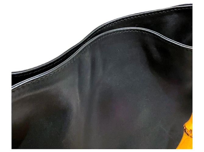 Bamboo Borsa a tracolla in pelle Gucci Nero - vista 8