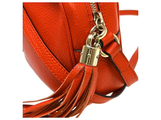 Gucci Soho Disco Leather Small Arancione - vista 7