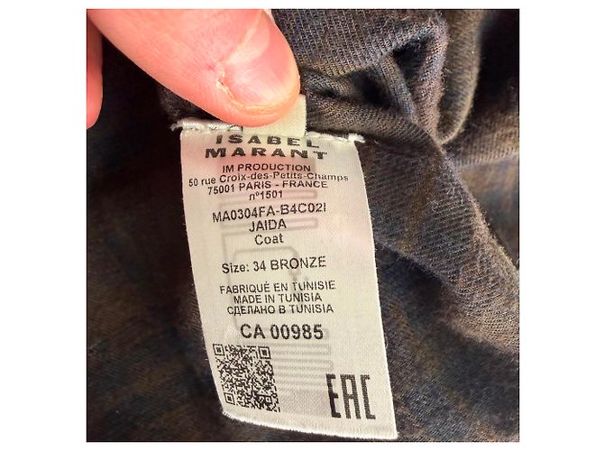 Abrigo trench Tadao de Isabel Marant en algodón caqui Verde - vista 5