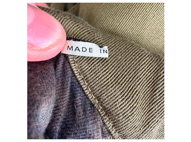 Abrigo trench Tadao de Isabel Marant en algodón caqui Verde - vista 9