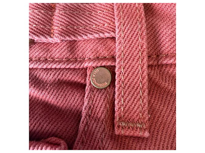 Vaqueros Ulla Johnson Agatha Horsebit-Accent en algodón Rose Castaño Rosa - vista 14