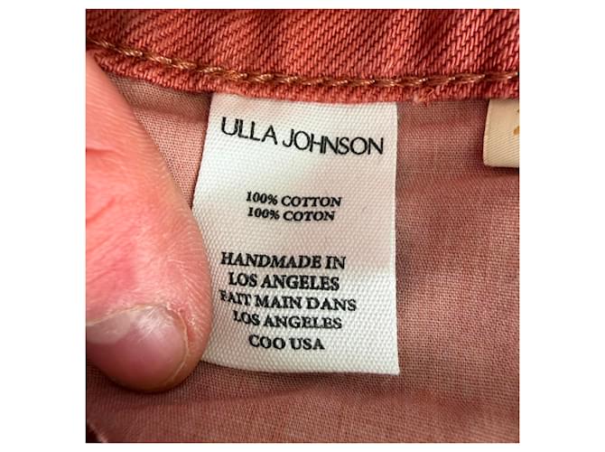 Vaqueros Ulla Johnson Agatha Horsebit-Accent en algodón Rose Castaño Rosa - vista 6