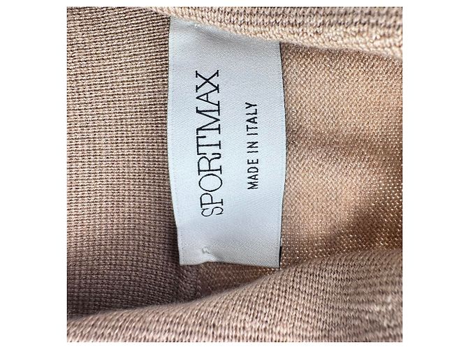 Sportmax Cardigan mit Kragen aus Wolle in Tan Braun Beige - Ansicht 4