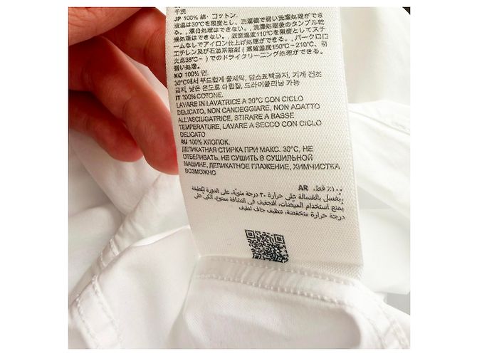 Camisa de popelina AMI Paris Ami de Coeur bordada en algodón blanco Crudo - vista 4