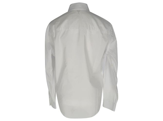 Camisa de popelina AMI Paris Ami de Coeur bordada en algodón blanco Crudo - vista 8