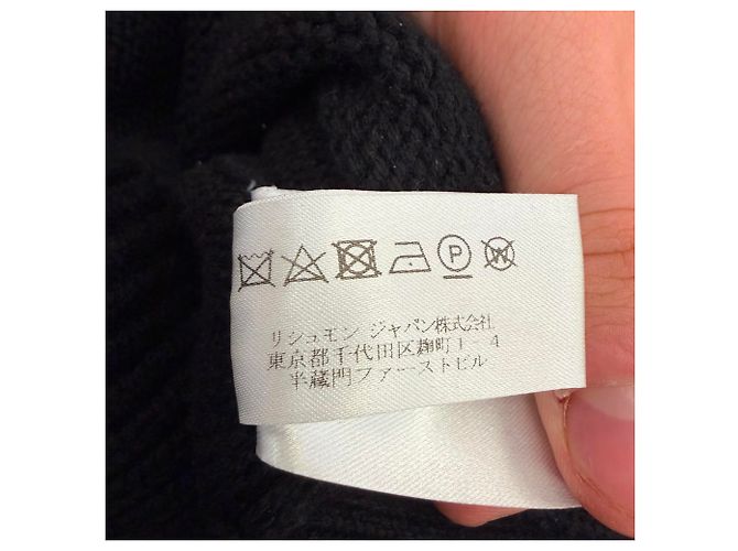 Suéter de malha canelada Chloé em lã preta Preto - vista 4