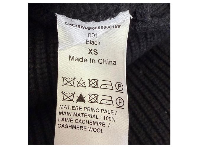 Suéter de malha canelada Chloé em lã preta Preto - vista 5