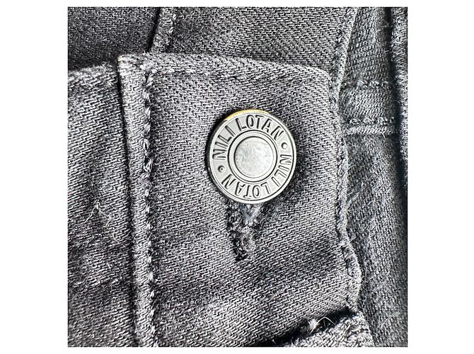 Jeans de corte recto Nili Lotan en algodón negro - vista 3